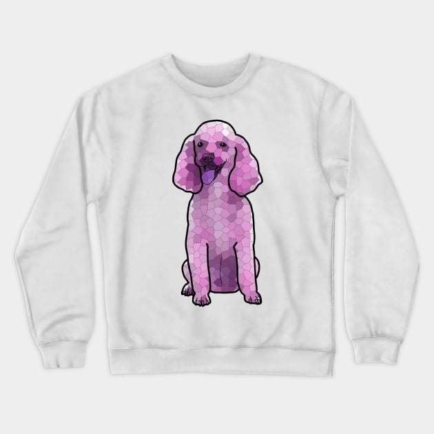 Poodle Mosaic in Amethyst Crewneck Sweatshirt by prettyinink